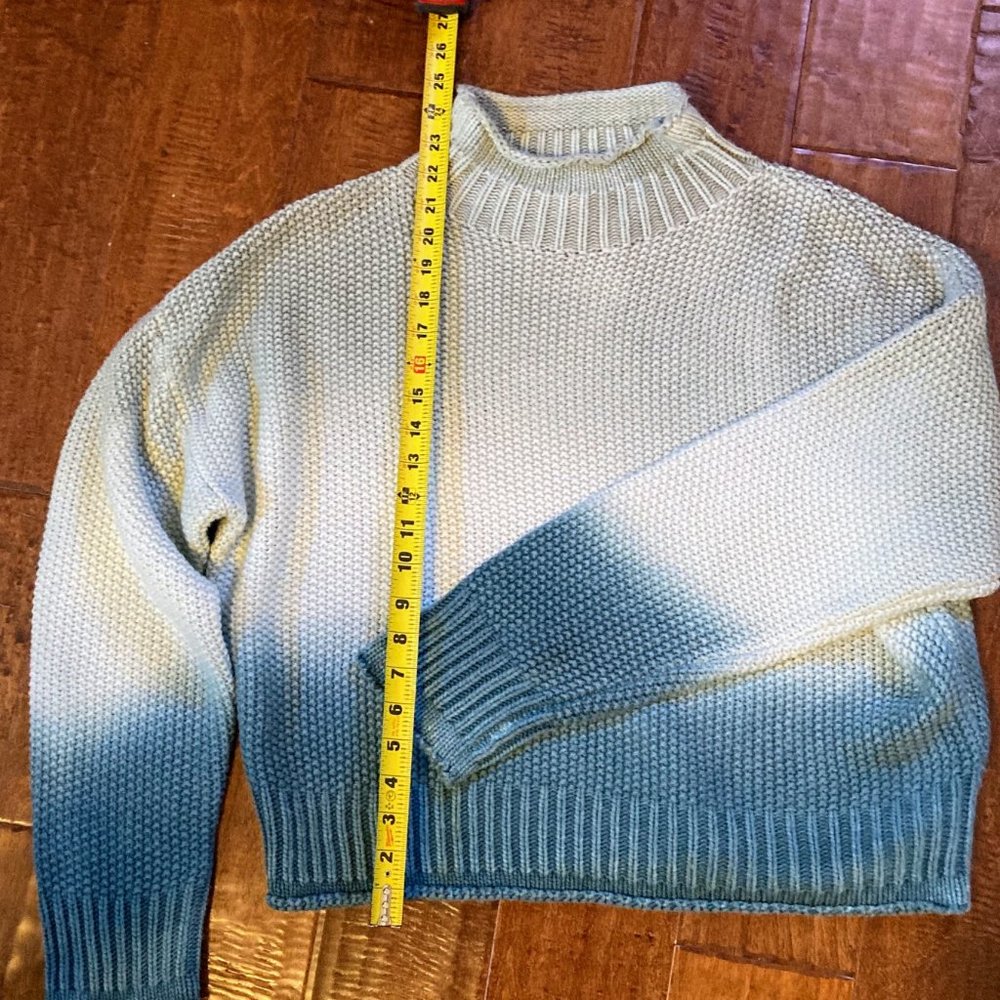 Ombre Teal Sweater Large
